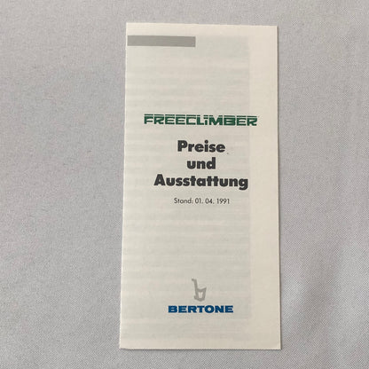 1991 Bertone Freeclimber SUV Sales Brochure BMW Engine Bertone Free Climber