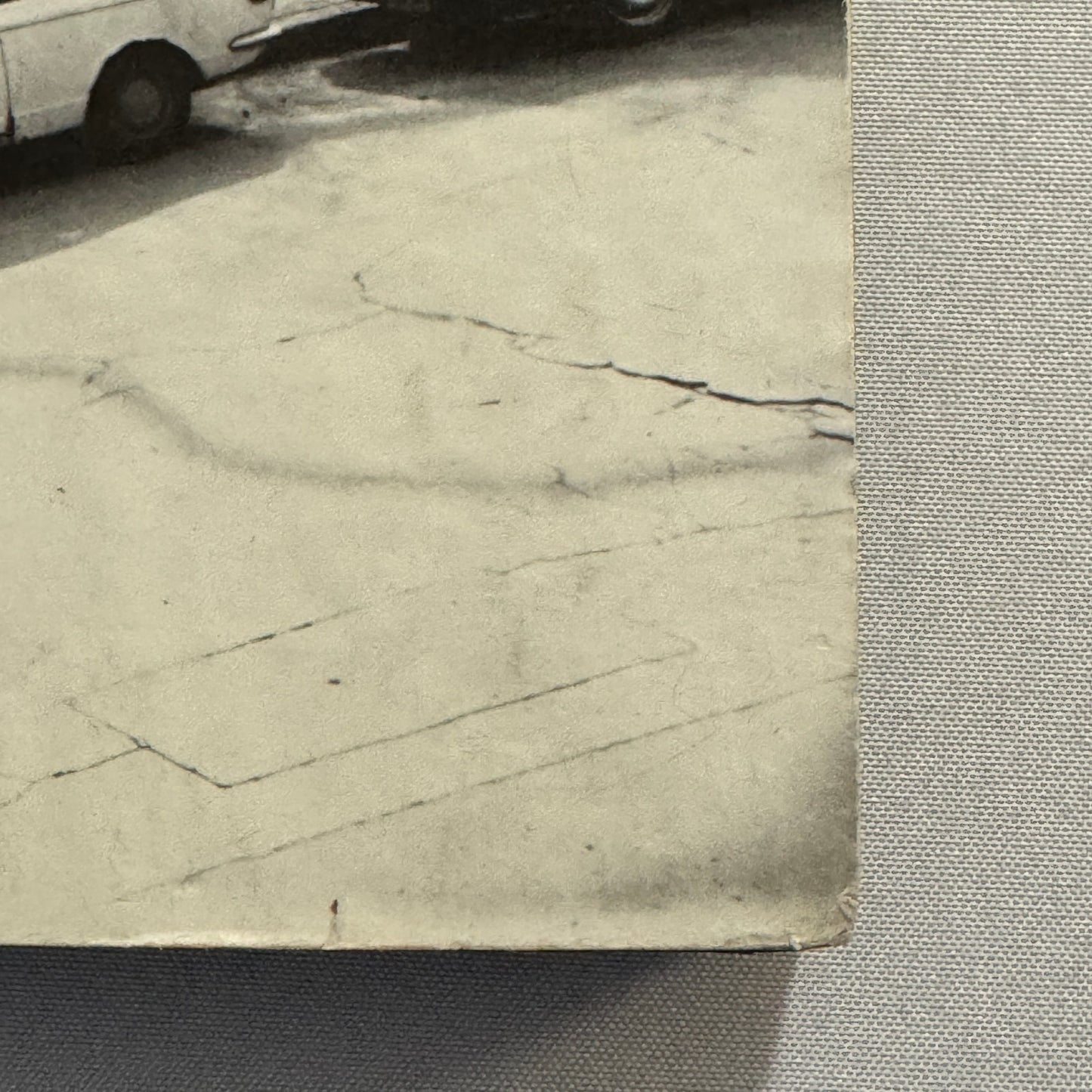 Vintage Street Photograph VW Volkswagen Beetle Montreal Foam Mounted Large Print