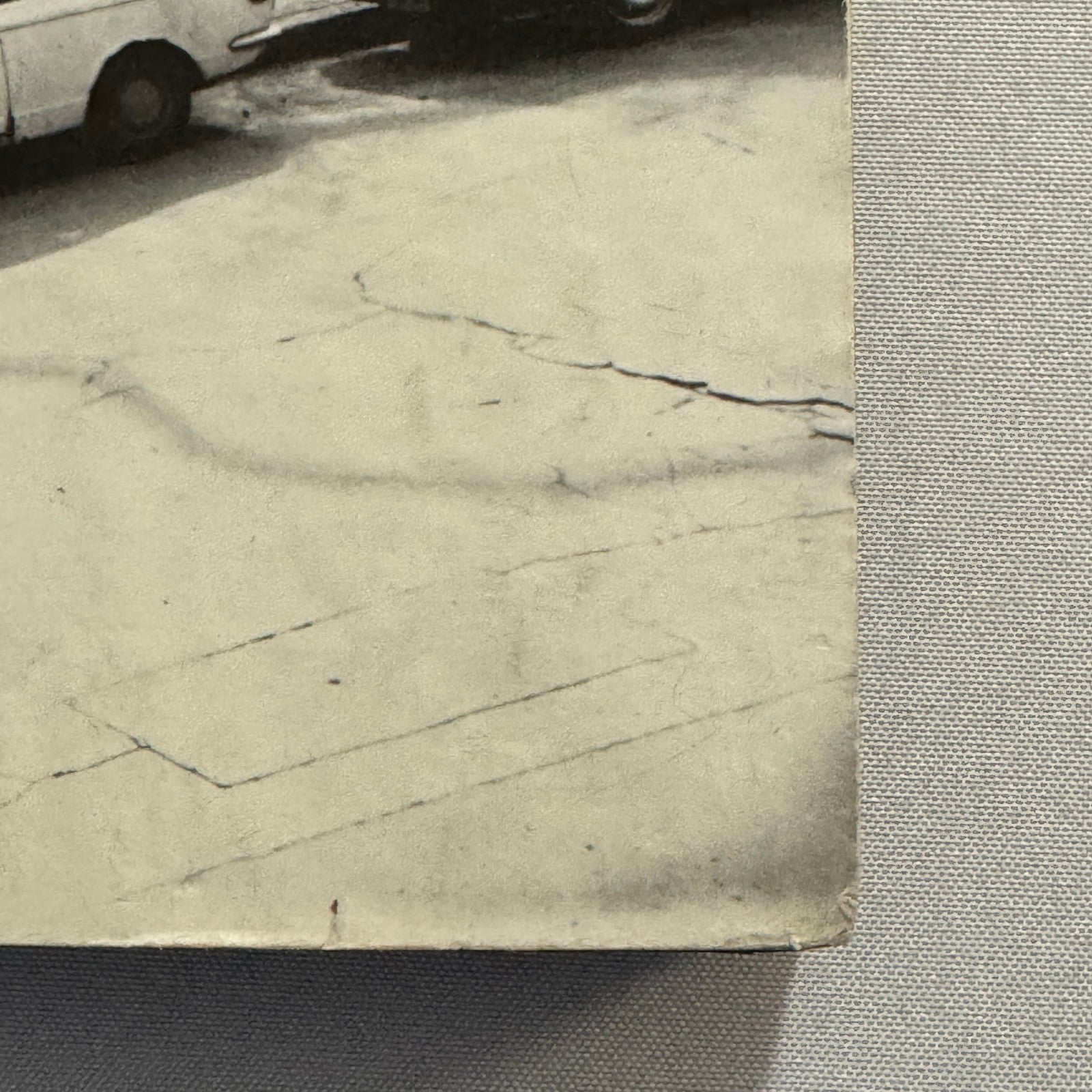Vintage Street Photograph VW Volkswagen Beetle Montreal Foam Mounted Large Print