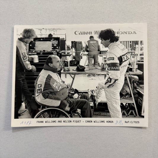 Frank Williams Nelson Piquet Canon Racing Photo Photograph Print