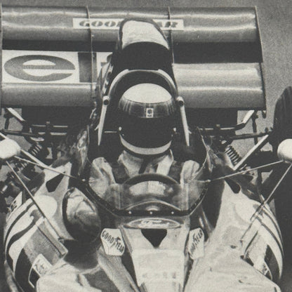 Vintage Racing Photo Photograph Watkins Glen Jackie Stewart Tyrrell Ford Car