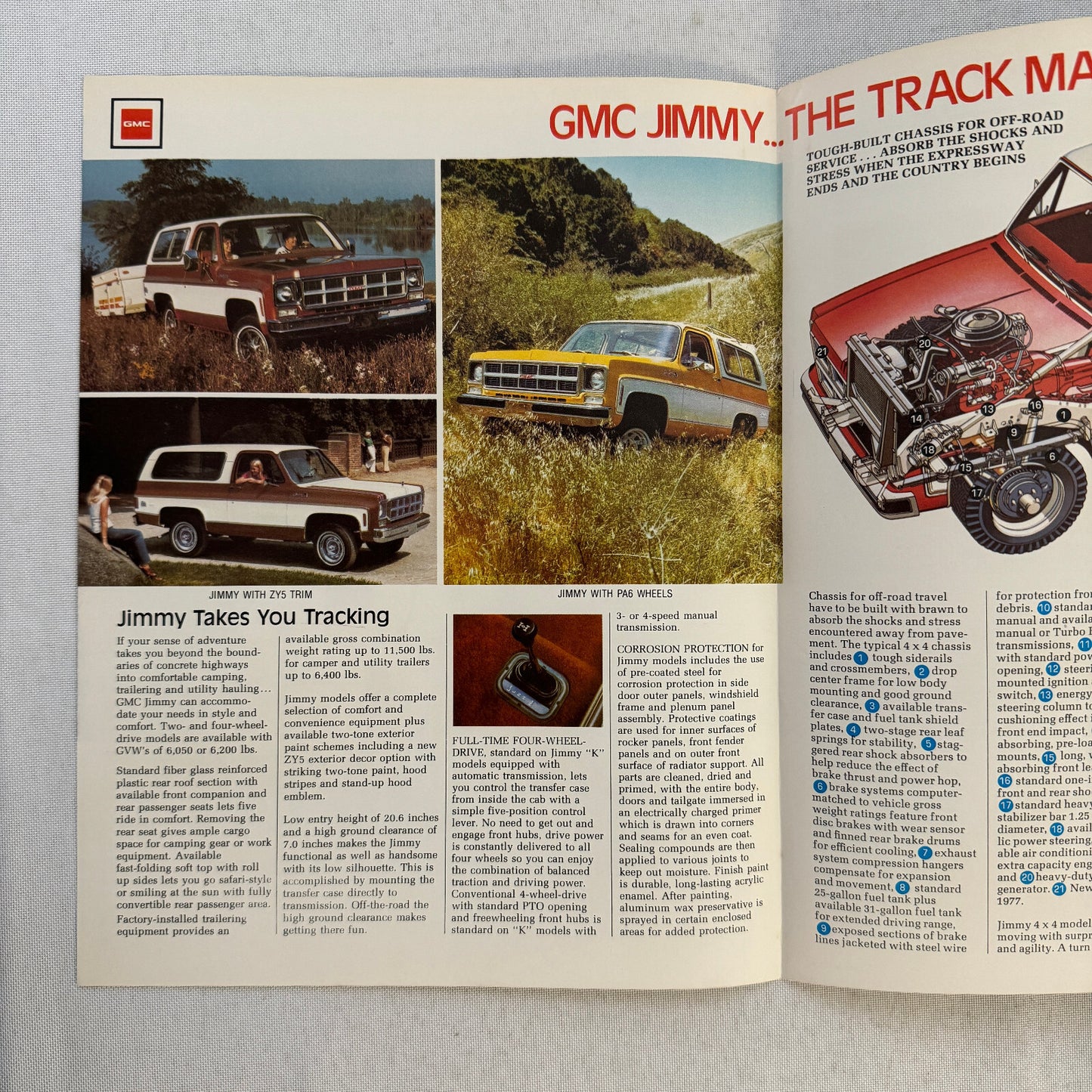 GMC Jimmy Truck Sales Brochure Catalog 4 Wheel Drive 2 Wheel Drive Vintage