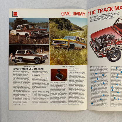GMC Jimmy Truck Sales Brochure Catalog 4 Wheel Drive 2 Wheel Drive Vintage