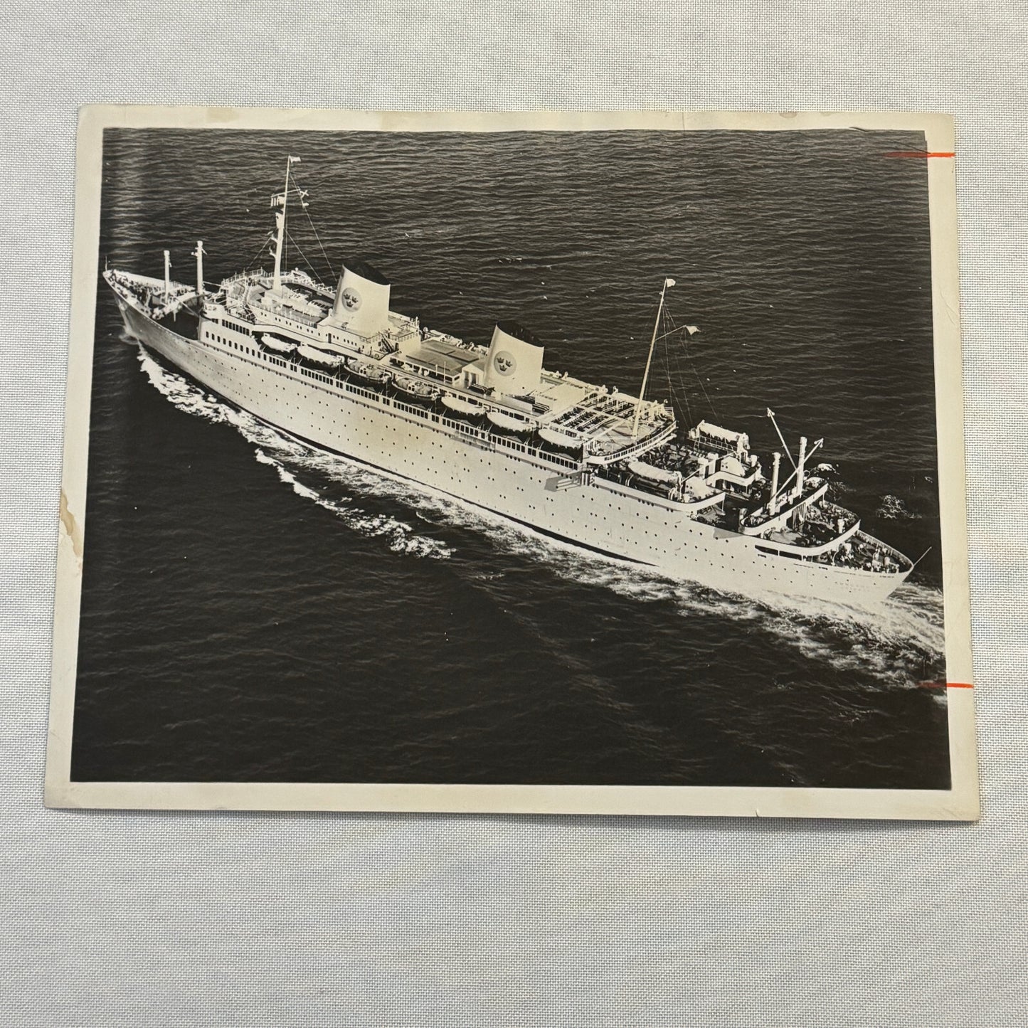 Vintage Ship Boat Photo Photograph Swedish Line MS Kungsholm 1961