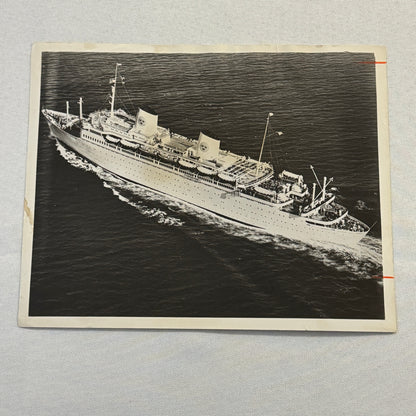 Vintage Ship Boat Photo Photograph Swedish Line MS Kungsholm 1961