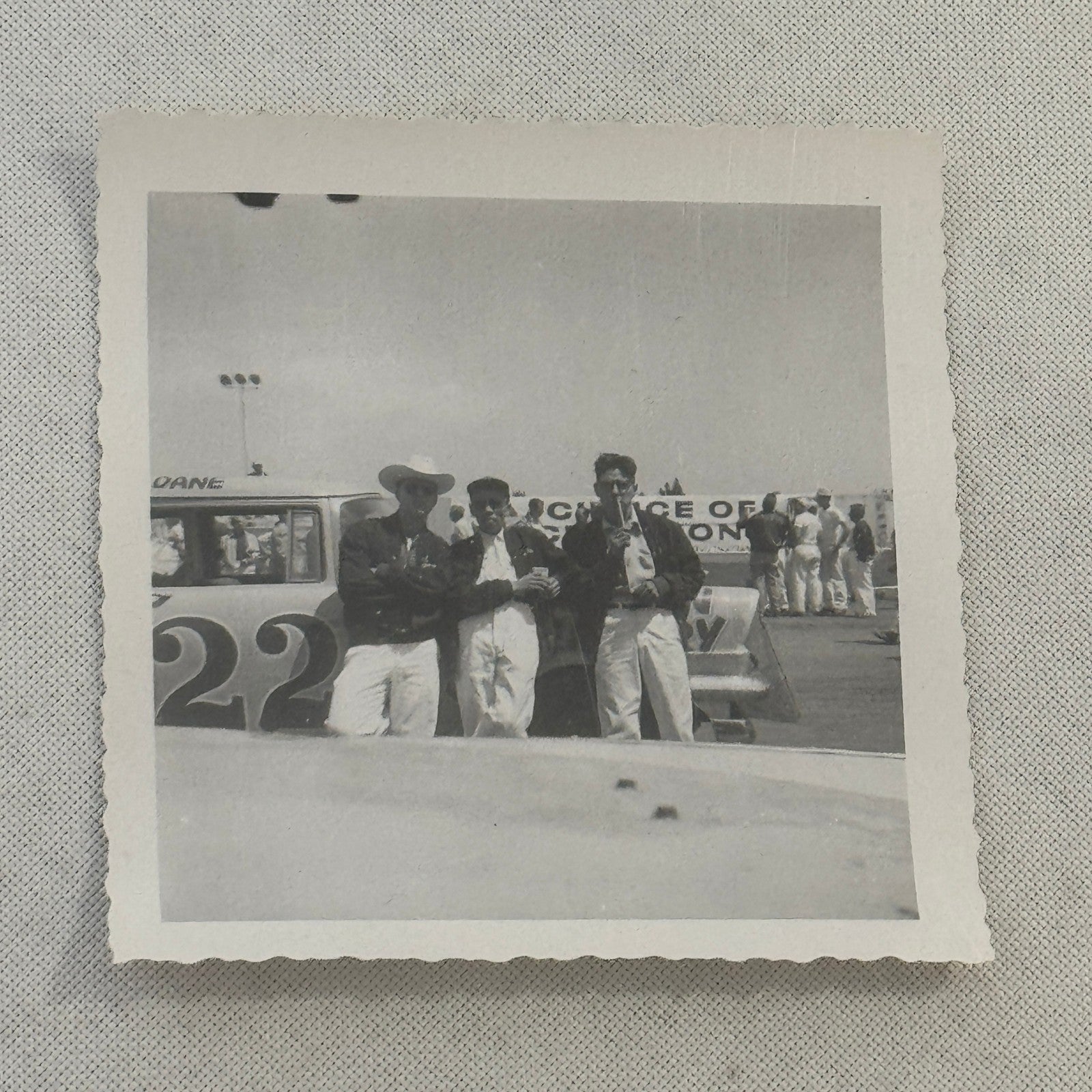 Vintage Racing Photo Photograph Unidentified Drivers Stock Car