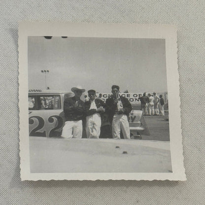 Vintage Racing Photo Photograph Unidentified Drivers Stock Car