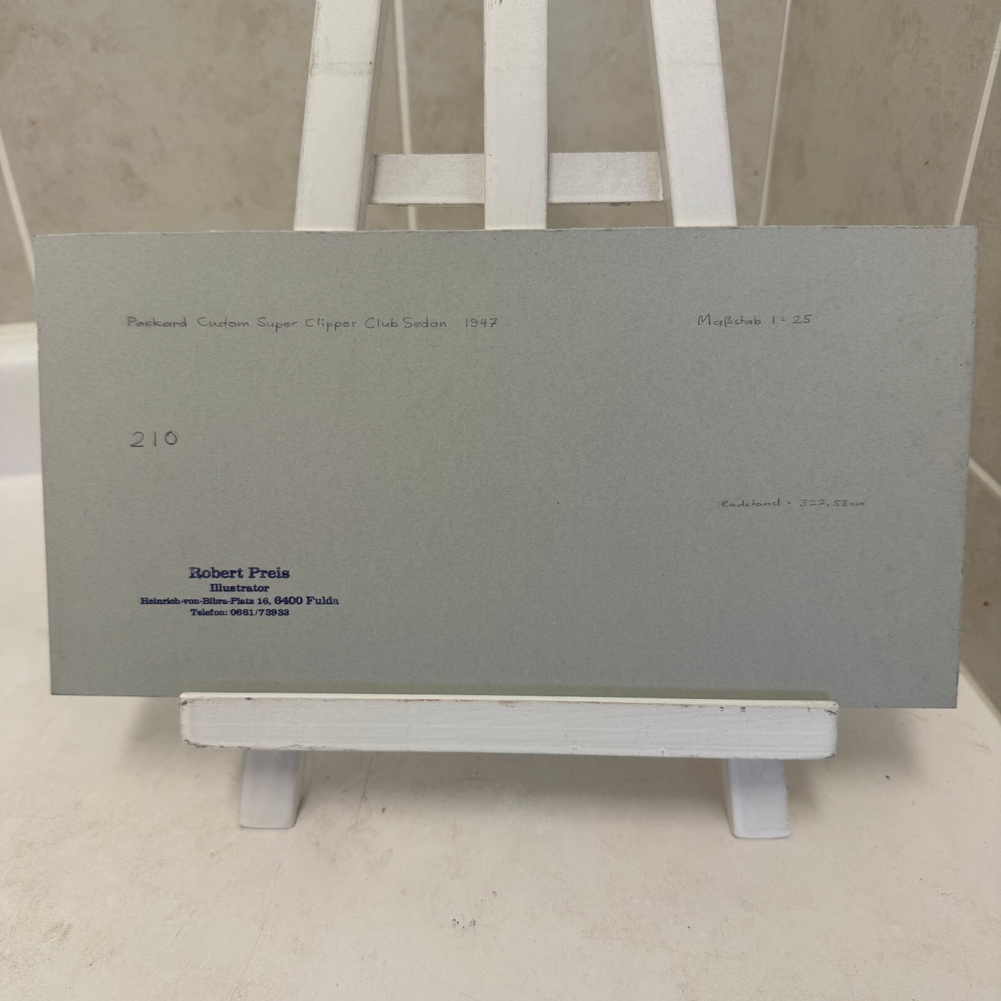 1947 Packard Custom Super Clipper Club Car Illustration Art Drawing Hand Drawn