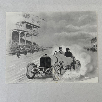 1908 Mercedes Benz Grand Prix Racing Car Photo Photograph Print Vintage