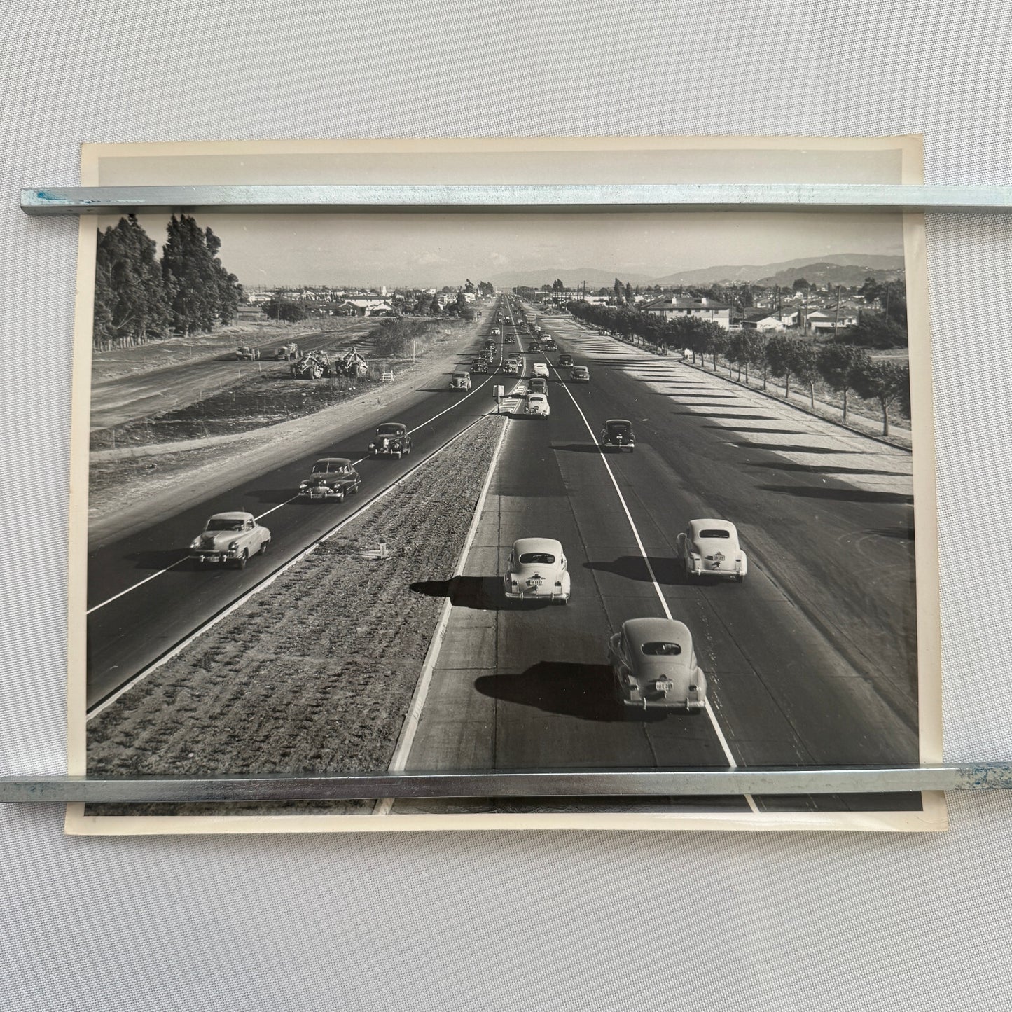 Vintage Cars on California Highway Photo Photograph Print Associated Press