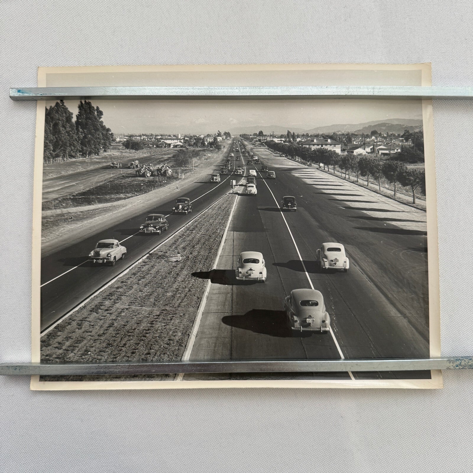 Vintage Cars on California Highway Photo Photograph Print Associated Press