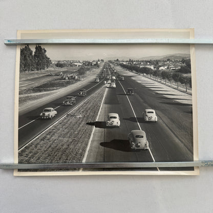Vintage Cars on California Highway Photo Photograph Print Associated Press