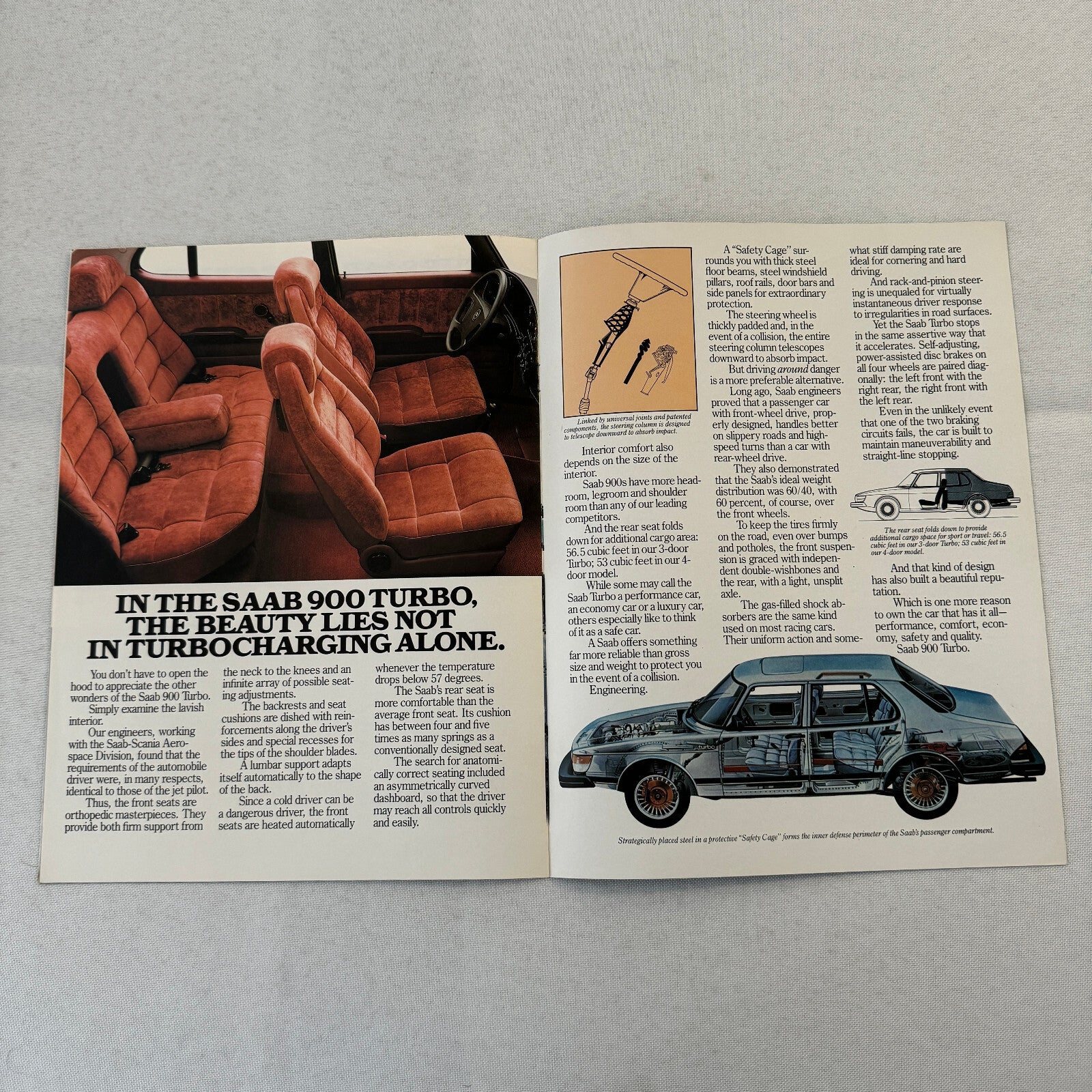 Saab 900 Turbo Car Sales Brochure Catalog Advertising Vintage