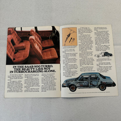 Saab 900 Turbo Car Sales Brochure Catalog Advertising Vintage