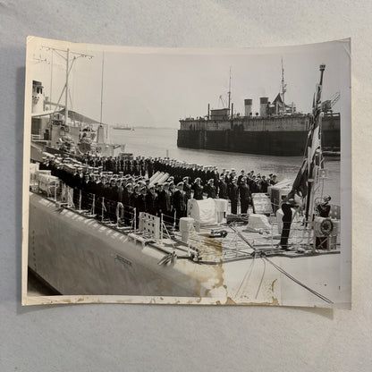 Royal Canadian Navy HMCS Restigouche Military Ship Boat Destroyer 1958 Crew