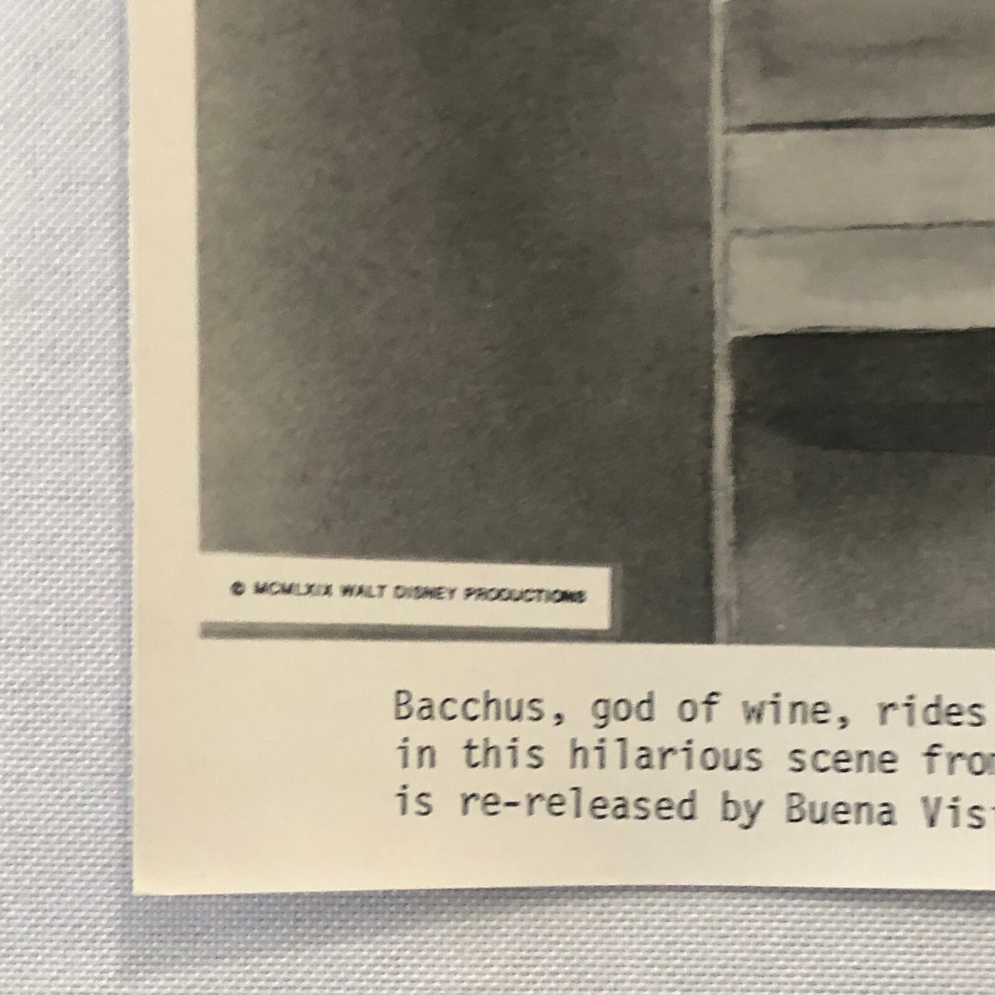 Walt Disney Fantasia Movie Film Press Photo Photograph Bacchus Beethoven