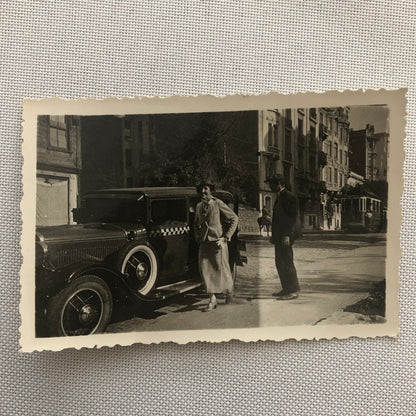 Vintage Photo Photograph Lot Taxi Cab Car Automobile People Woman AL22SM1