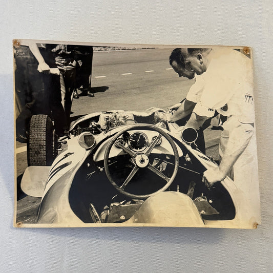 Vintage Racing Photo Photograph Juan Manuel Fangio Mercedes W196 1955 British GP