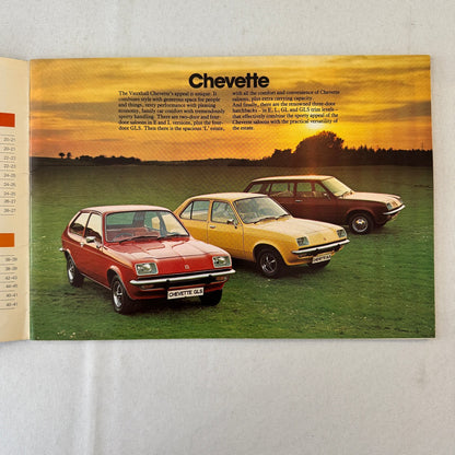 1978 Vauxhall Car Sales Brochure Catalog Chevette Viva Cavalier VX Series UK