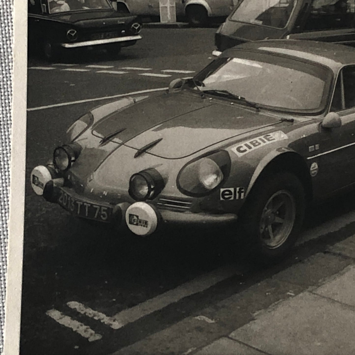 Vintage Renault Alpine Racing Car Photo Photograph Print 1974 on Street 