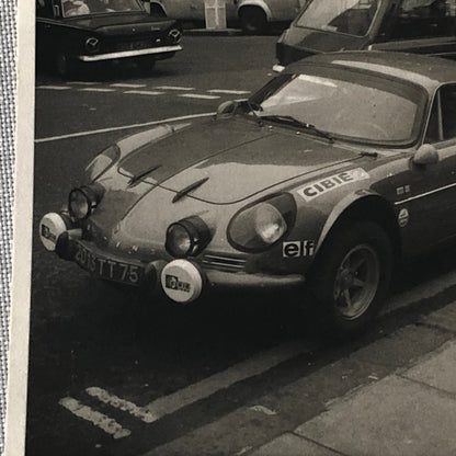 Vintage Renault Alpine Racing Car Photo Photograph Print 1974 on Street 