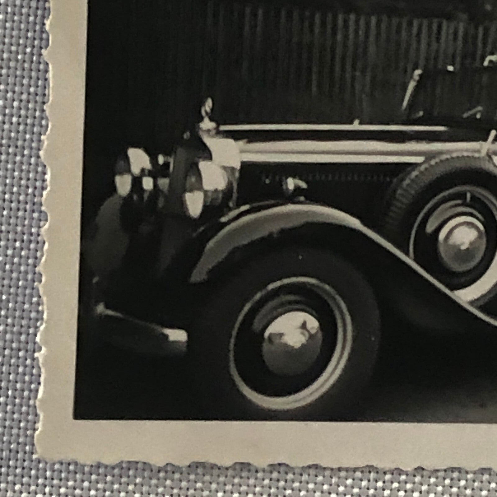 Vintage Photo Photograph Print Woman with Early Mercedes Benz Car Automobile