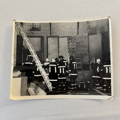 Firefighting Fire Fighter Fire Photo Photograph Print Vintage