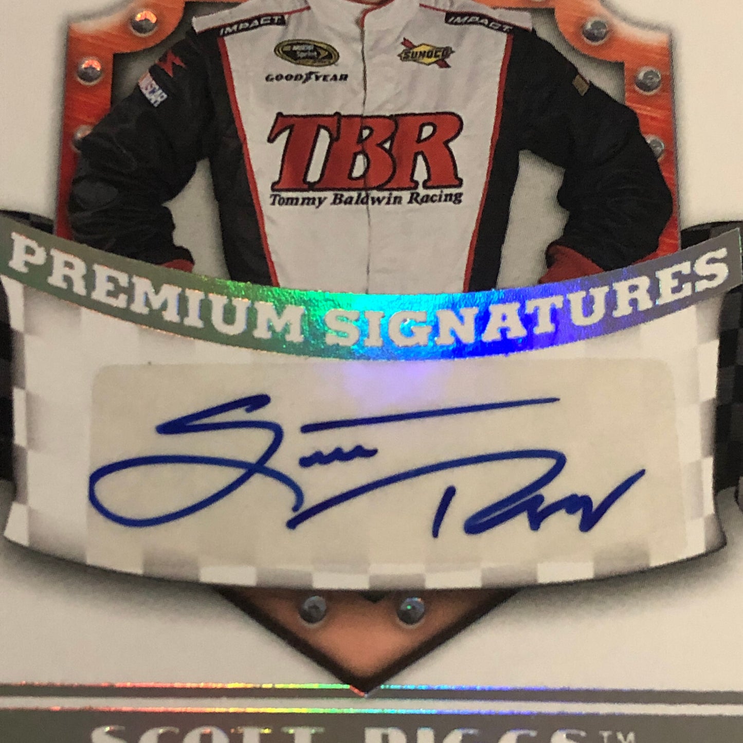 2009 Press Pass Premium Signatures Scott Riggs Auto Autograph Signed Card NASCAR