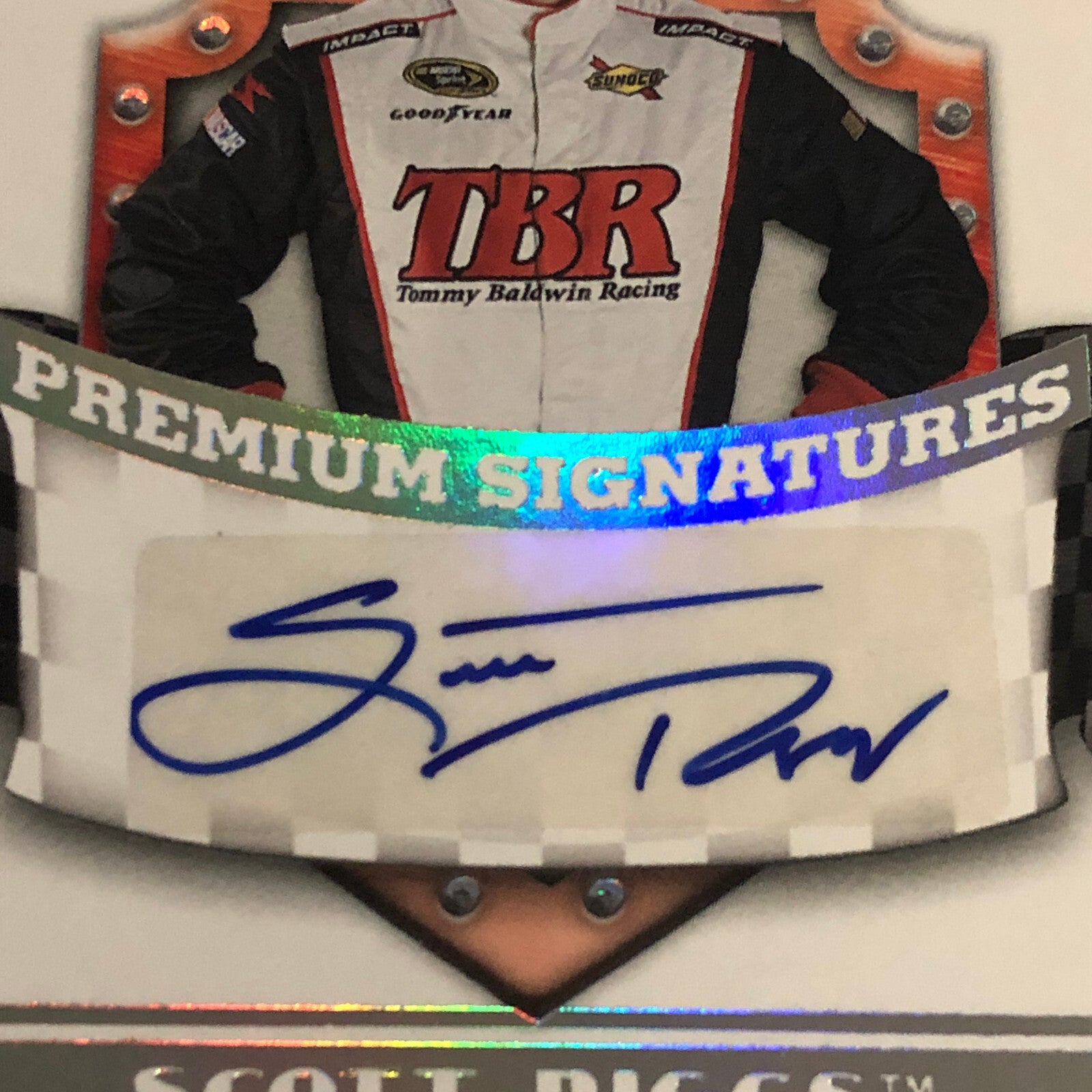 2009 Press Pass Premium Signatures Scott Riggs Auto Autograph Signed Card NASCAR