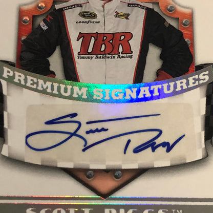 2009 Press Pass Premium Signatures Scott Riggs Auto Autograph Signed Card NASCAR