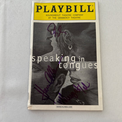 Speaking in Tongues Cast Signed Program Playbill Karen Allen and More 2001