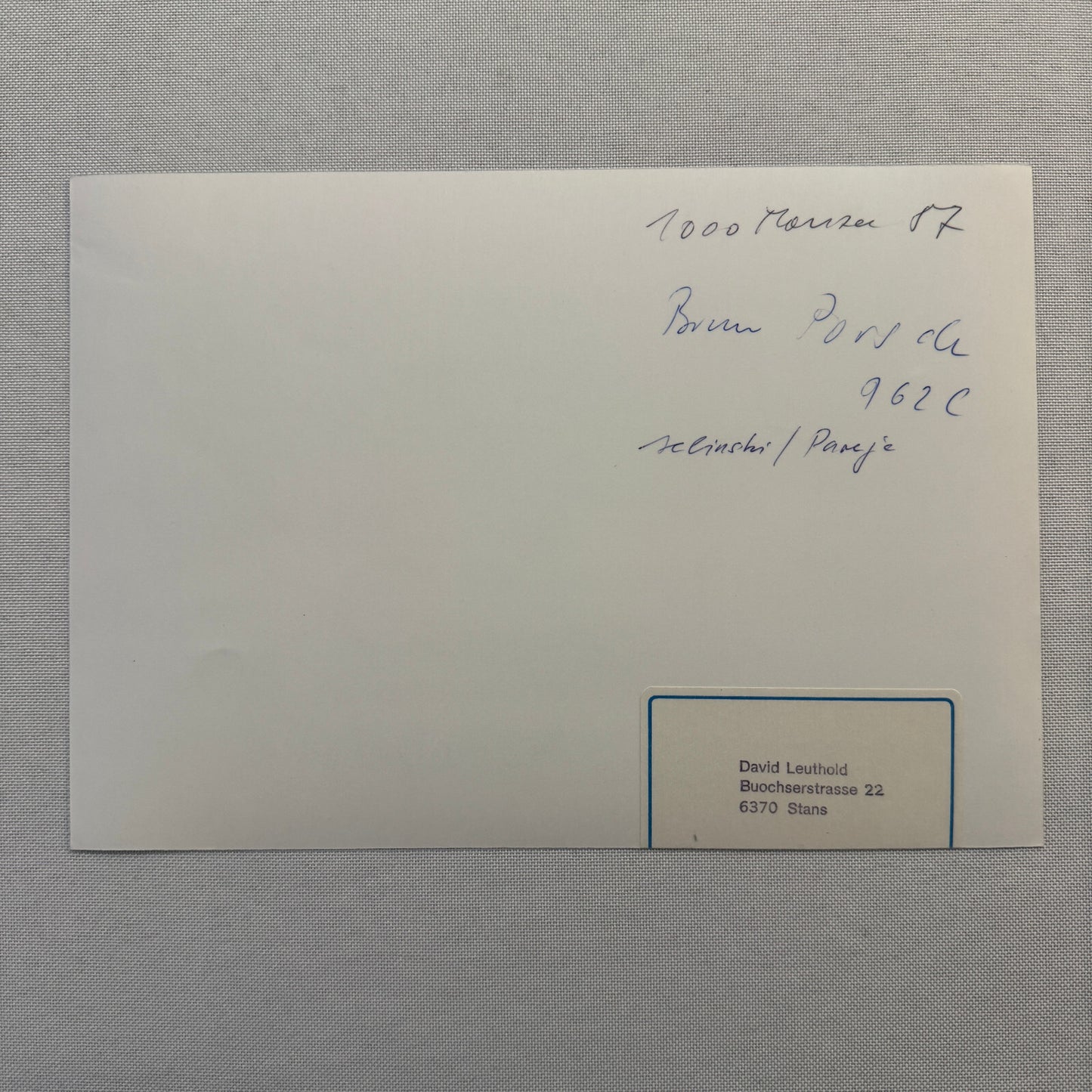 Porsche 962 C 1000KM Monza 1987 Racing Photo Photograph Porsche 962C