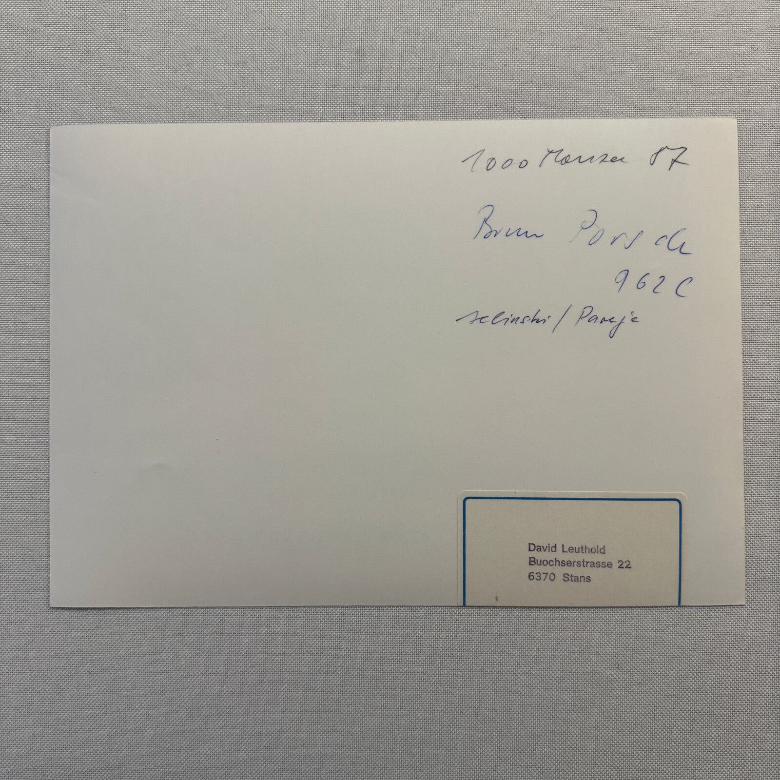 Porsche 962 C 1000KM Monza 1987 Racing Photo Photograph Porsche 962C