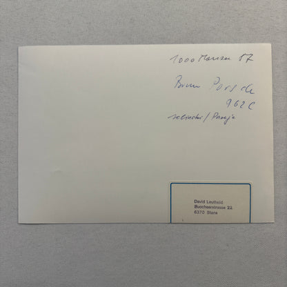 Porsche 962 C 1000KM Monza 1987 Racing Photo Photograph Porsche 962C