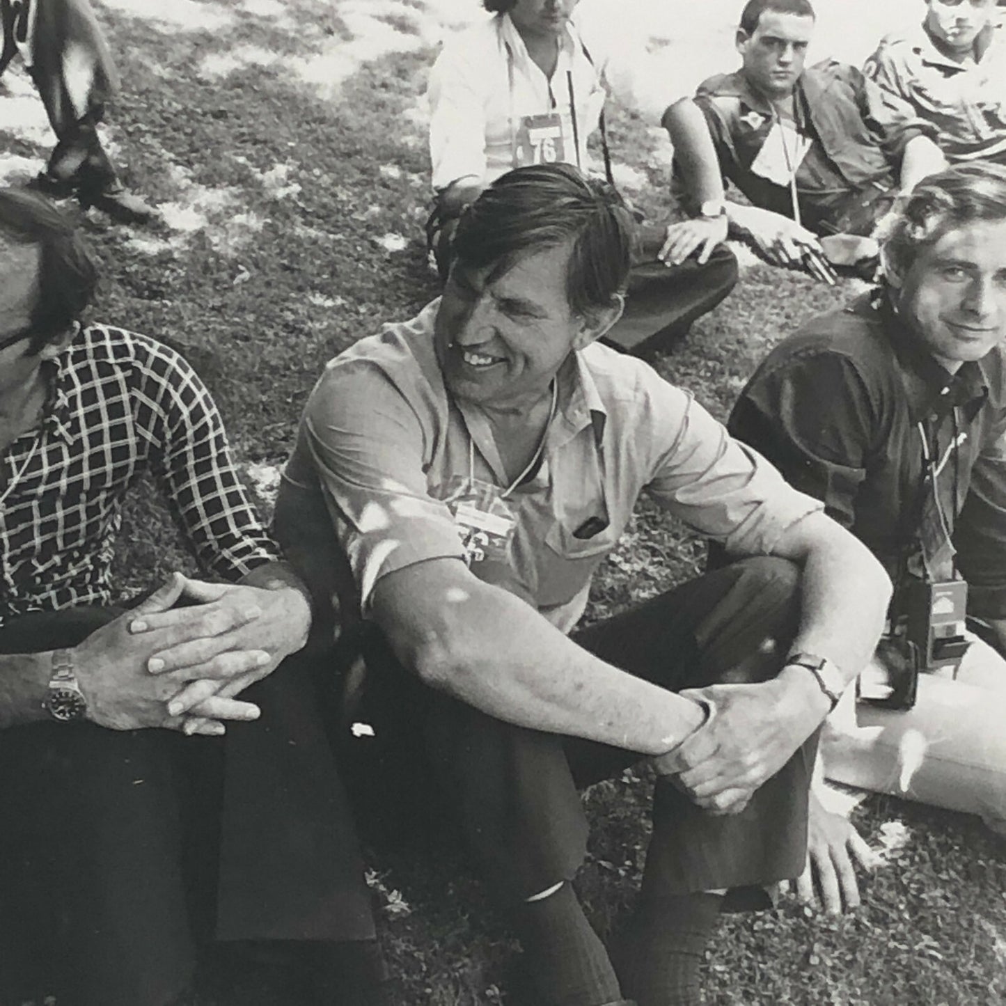 Vintage 1976 Formula 2 F2 Pau Grand Prix Racing Photo Ken Tyrrell Frank Williams