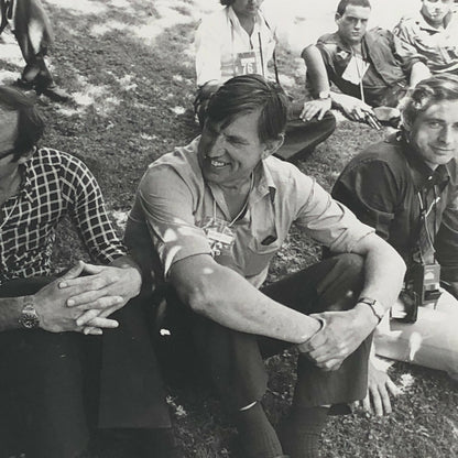 Vintage 1976 Formula 2 F2 Pau Grand Prix Racing Photo Ken Tyrrell Frank Williams