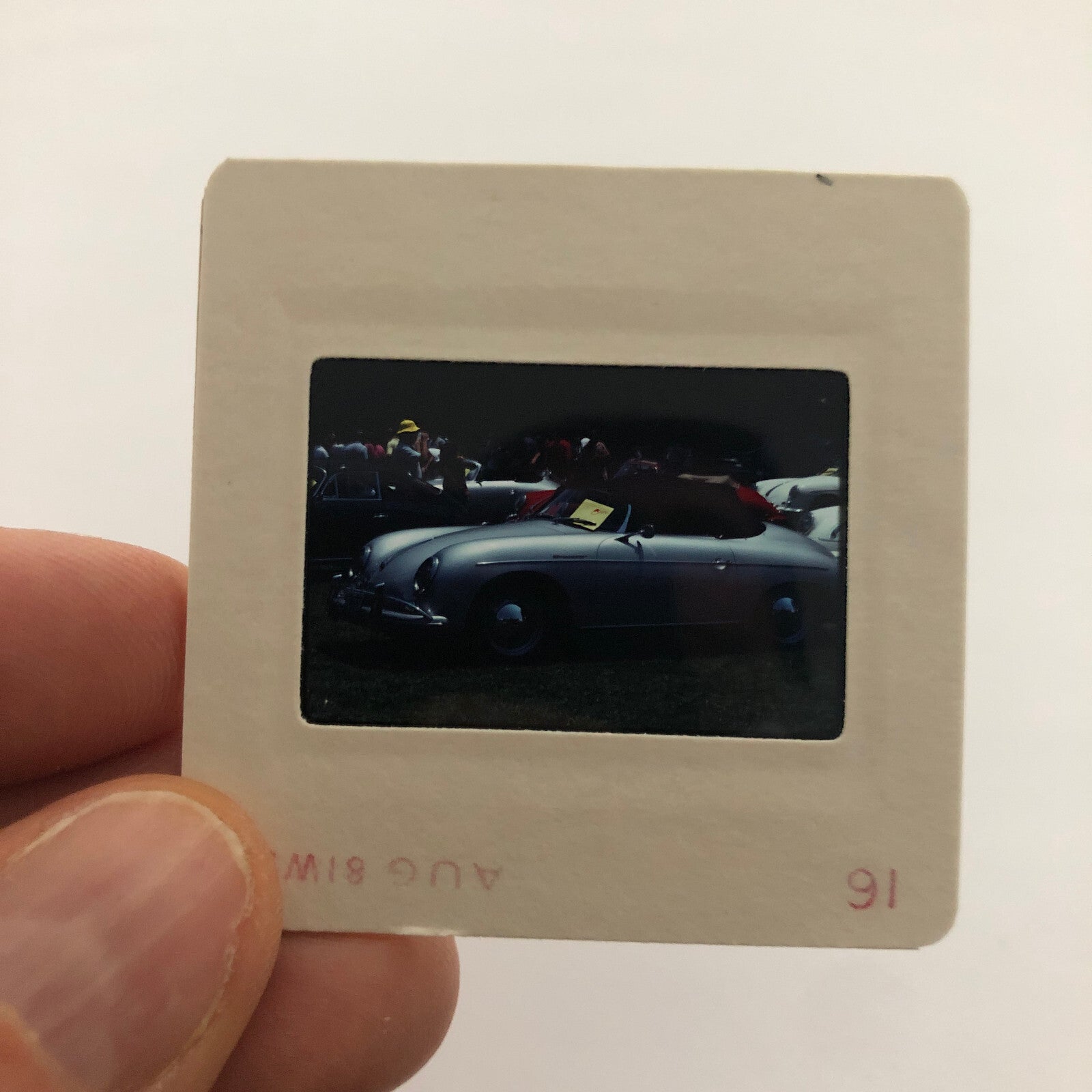 Porsche 356 Cabriolet Convertible Car Show 35mm Photo Slide Vintage 1981