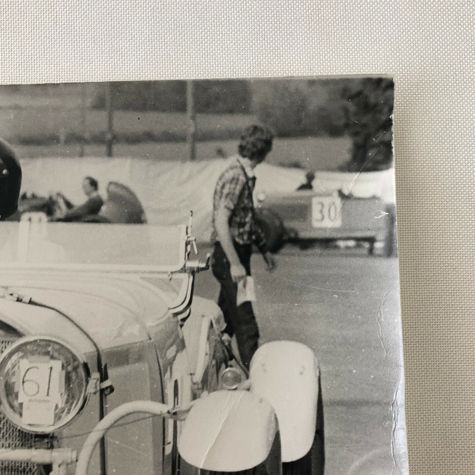 Vintage Mercedes Benz Racing Car Photo Photograph - Modern Era Print