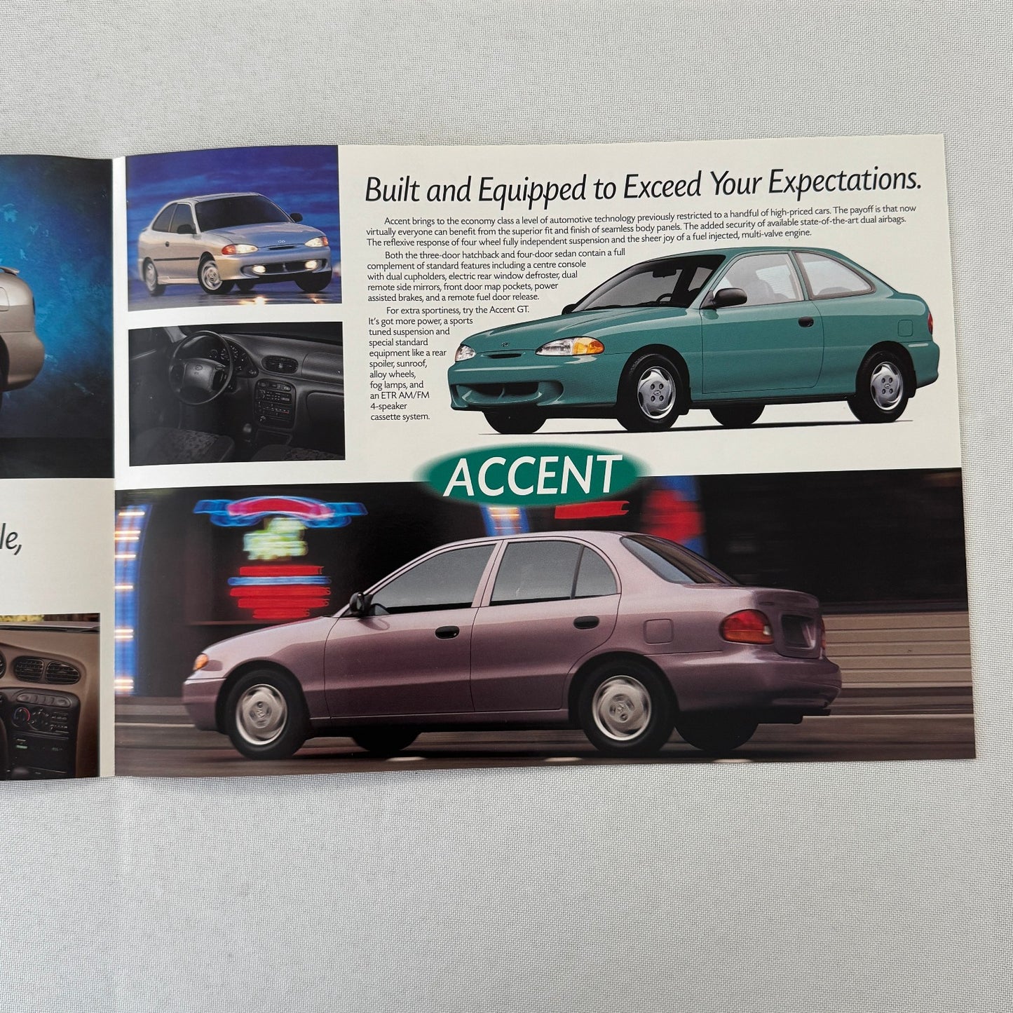1997 Hyundai Car Sales Brochure Tiburon Accent Sonata Elantra
