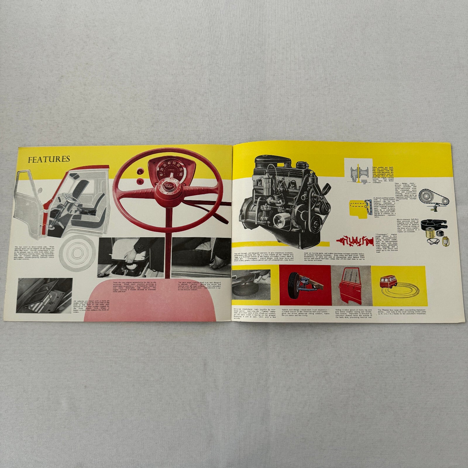 Thames 800 Estate Car and Express Bus Sales Brochure Catalog Vintage Advertising