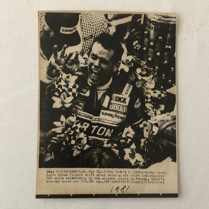 Vintage Indy Indianapolis Racing Photo Photograph Bobby Unser 1981