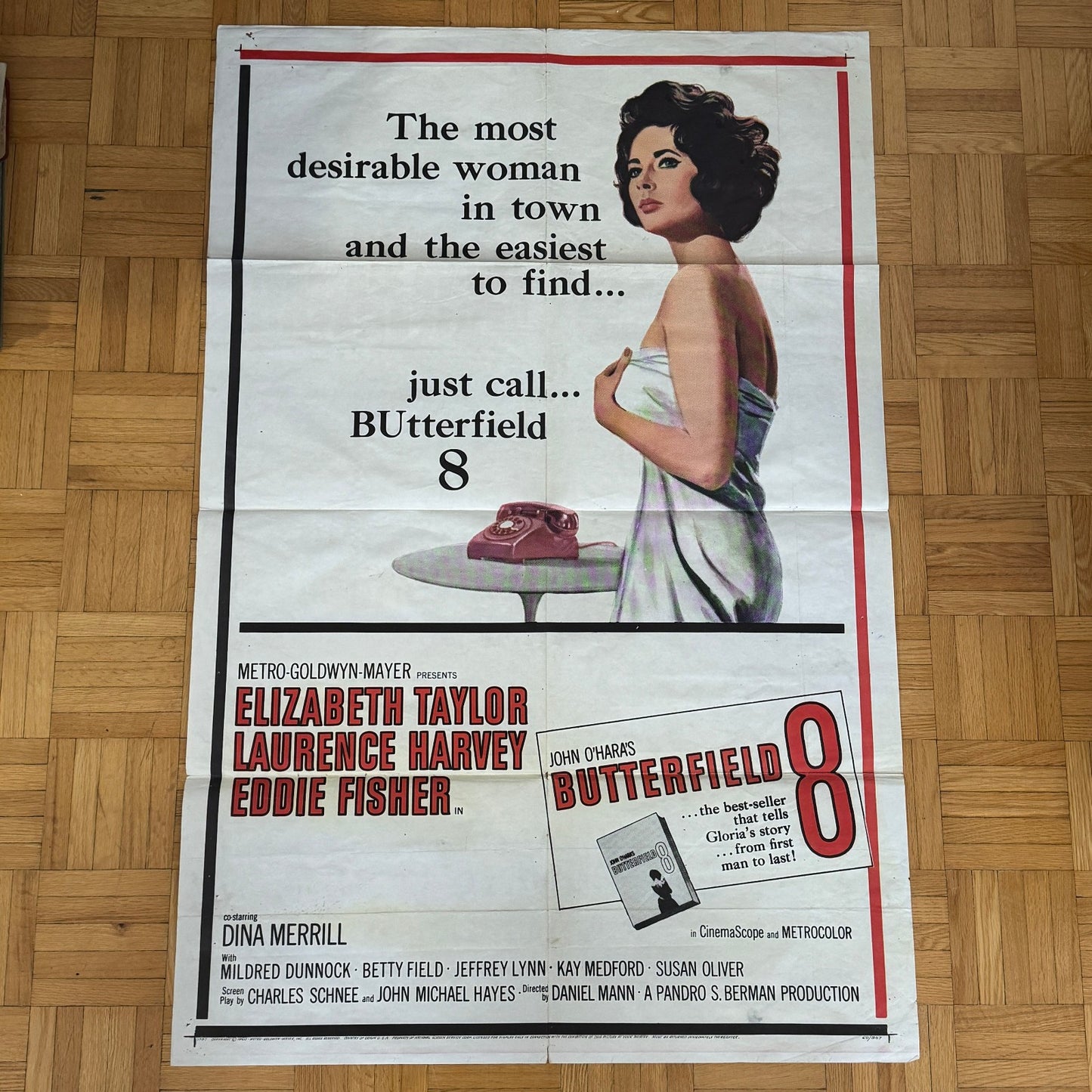 Vintage Movie Poster Butterfield 8 1960 Elizabeth Taylor Film