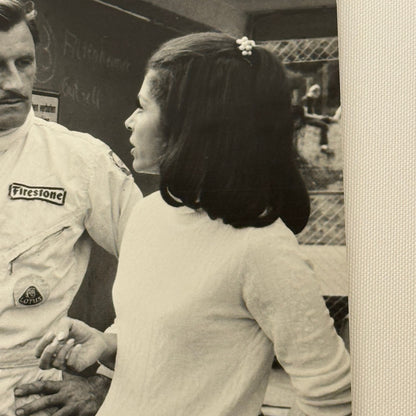 Vintage Racing Photo 1969 German Grand Prix Graham Hill Marianne Koch Motorsport