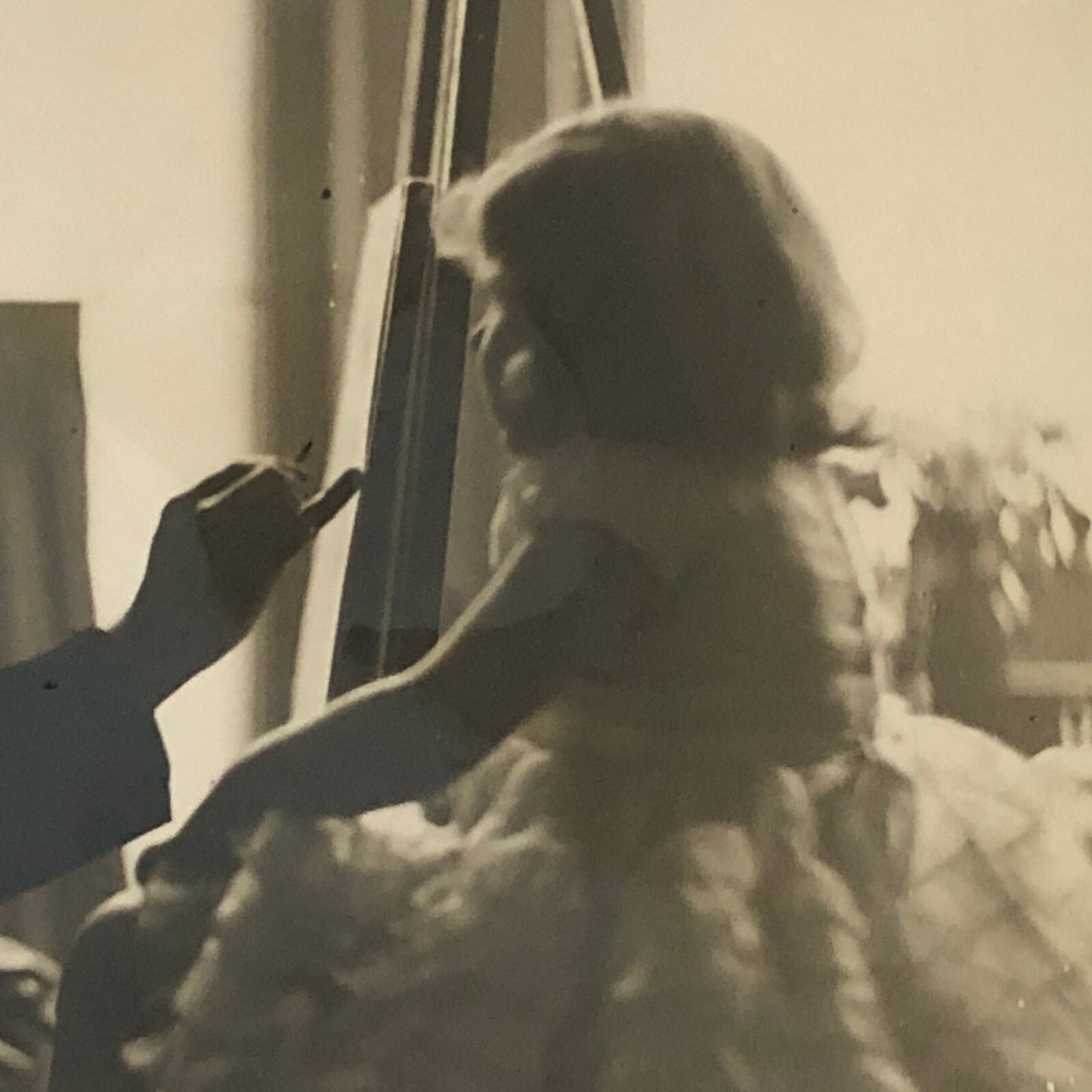 Vintage Press Photo Photograph Portrait Artist Kaston Taylor Painting Child