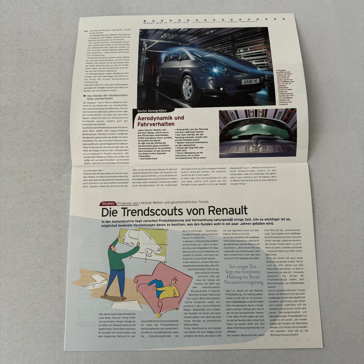2000 Renault Next Factory Brochure Magazine German Text Concept Cars