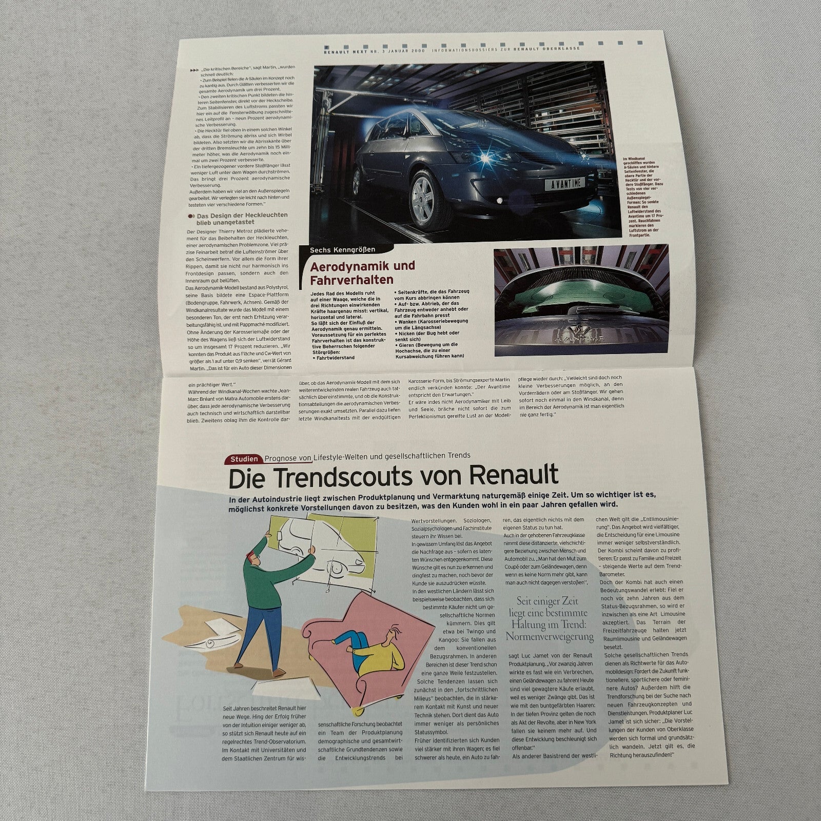 2000 Renault Next Factory Brochure Magazine German Text Concept Cars