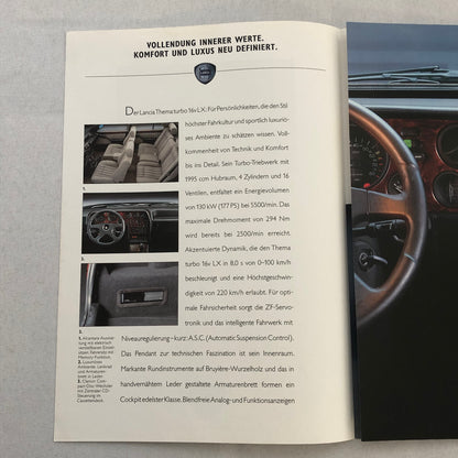 Lancia Thema Turbo 16V LX Car Sales Brochure Catalog German
