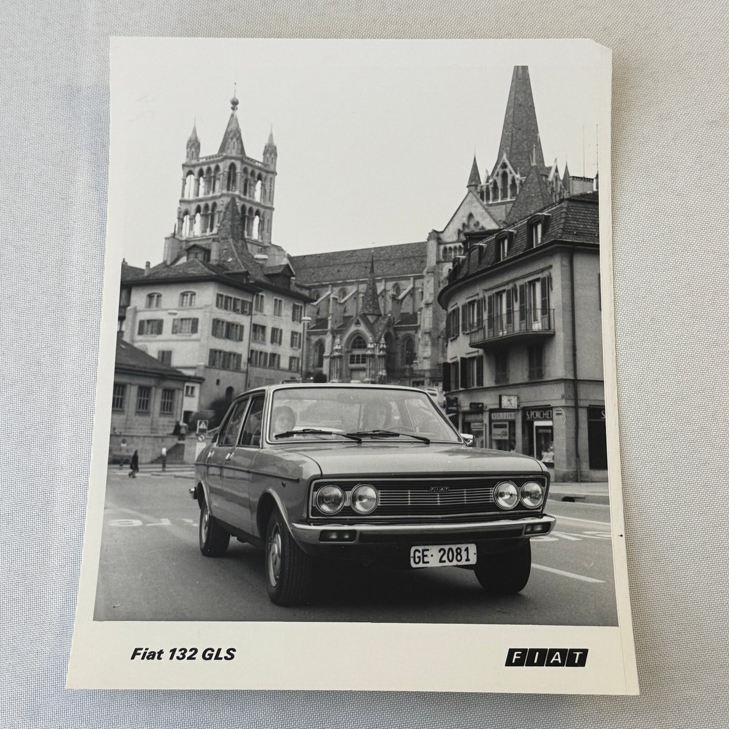 Fiat 132 GLS Car Factory Press Photo Photograph Print Vintage