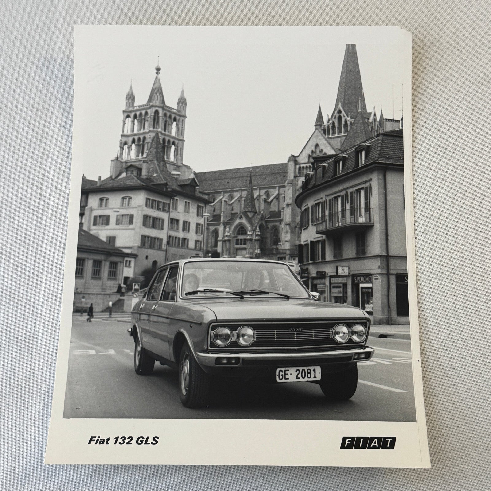 Fiat 132 GLS Car Factory Press Photo Photograph Print Vintage
