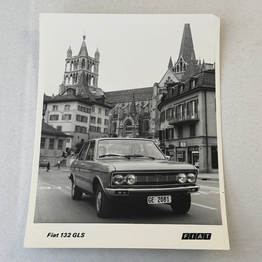 Fiat 132 GLS Car Factory Press Photo Photograph Print Vintage